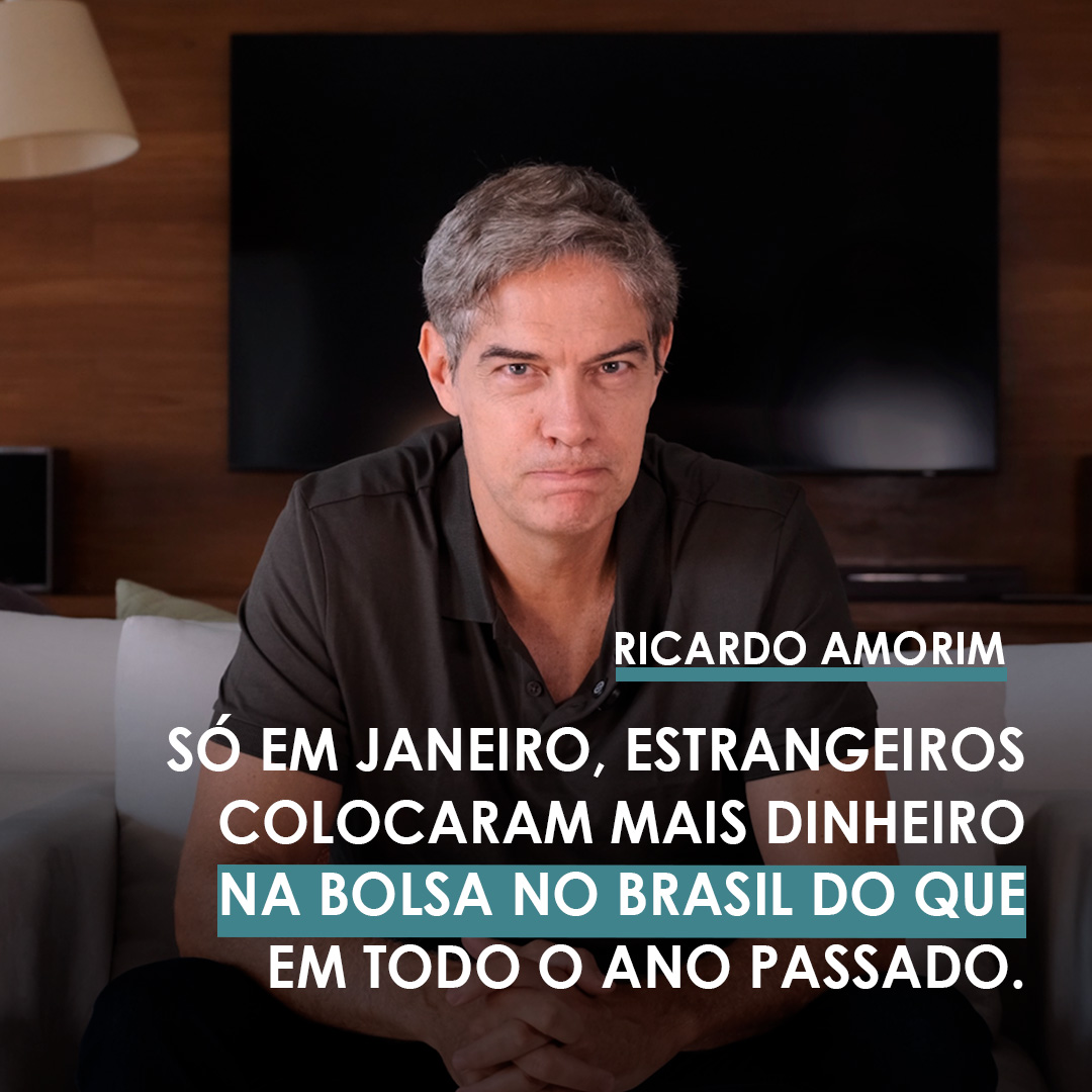 Shot Econômico #475 – Só em janeiro, estrangeiros colocaram mais dinheiro na bolsa no Brasil do que em todo o ano passado.